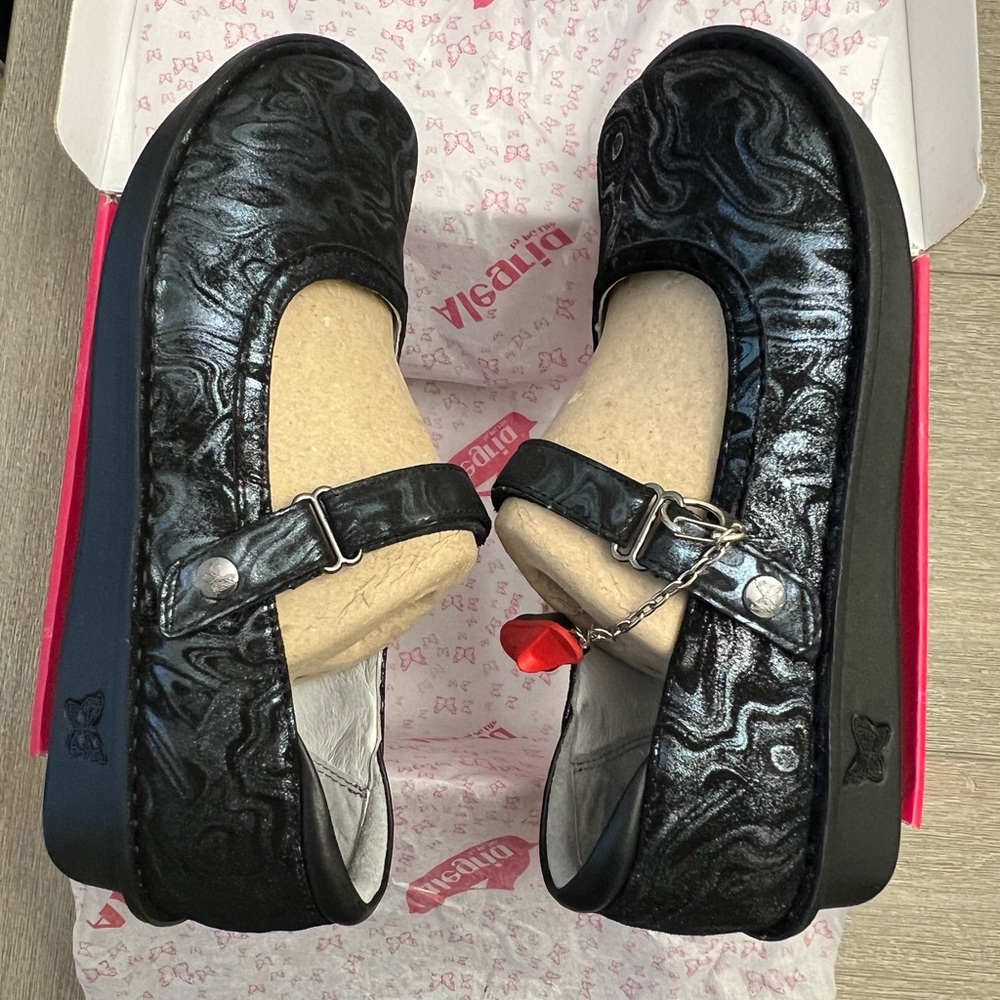 Alegria Belle Slickery Mary Janes US 9.5 10 EU 40 Black